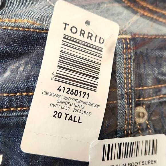 ❤️NWT VINTAGE TORRID JEANS LUXE SLIM BOOT CUT STRETCH MID RISE DENIM - PLUS SIZE - Picture 8 of 16